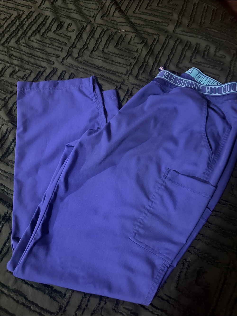 Med Couture Touch Series Women's Royal Blue Scrub Pants Size L